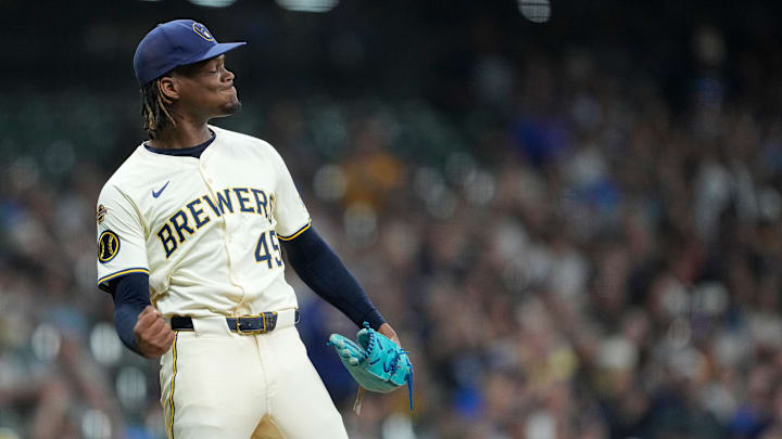 Milwaukee Brewers closer Abner Uribe secures a save versus the Los Angeles Angels.