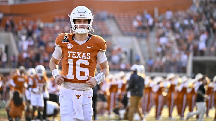 Texas quarterback Arch Manning hopes to lead the Longhorns to a long CFP run next season.