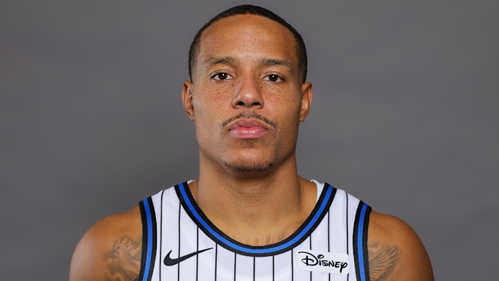 Sep 29, 2025; Orlando, FL, USA; Orlando Magic guard Desmond Bane (3) poses for a picture during Magic-Media Day at AdventHealth Training Center. Mandatory Credit: Mike Watters-Imagn Images