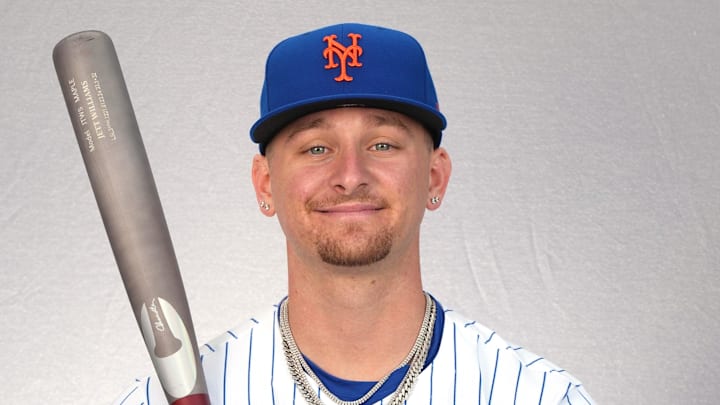 Feb 22, 2024; Port St. Lucie, FL, USA;  New York Mets infielder Jett Williams (90). Mandatory