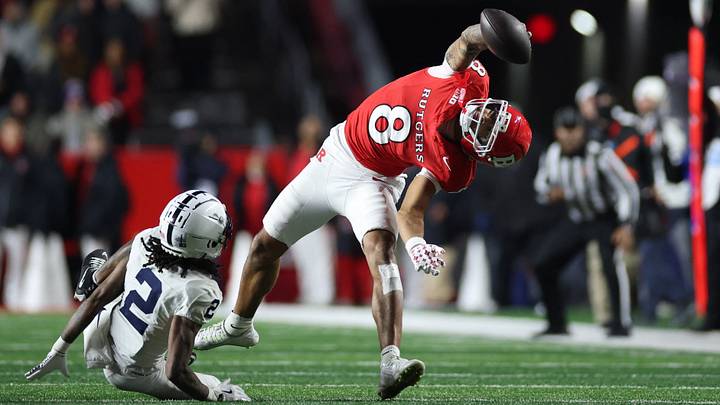 Rutgers wide receiver KJ Duff has 22 contested catches this season for the Scarlett Knights.