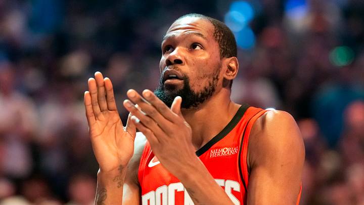 Apr 7, 2026; Phoenix, Arizona, USA; Houston Rockets forward Kevin Durant (7) against the Phoenix Suns at Mortgage Matchup Center. Mandatory Credit: Mark J. Rebilas-Imagn Images Apr 7, 2026; Phoenix, Arizona, USA; Houston Rockets forward Kevin Durant (7) against the Phoenix Suns at Mortgage Matchup Center. Mandatory Credit: Mark J. Rebilas-Imagn Images