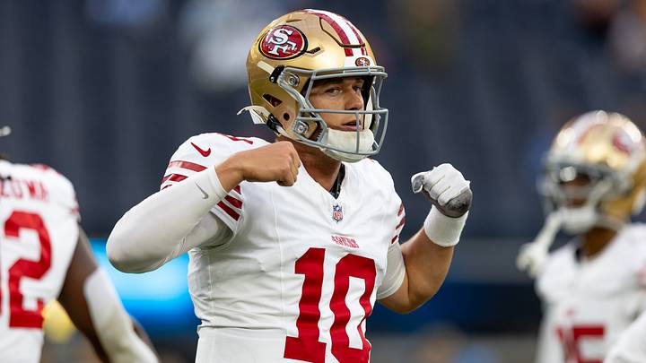 San Francisco 49ers quarterback Mac Jones