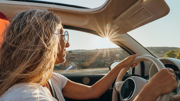 A car isn't great protection against sun damage.