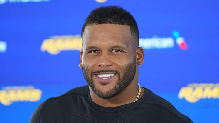 Los Angeles Rams defensive end Aaron Donald. Los Angeles Rams defensive end Aaron Donald.
