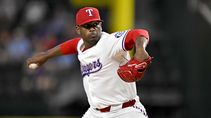 Texas Rangers starting pitcher Kumar Rocker.