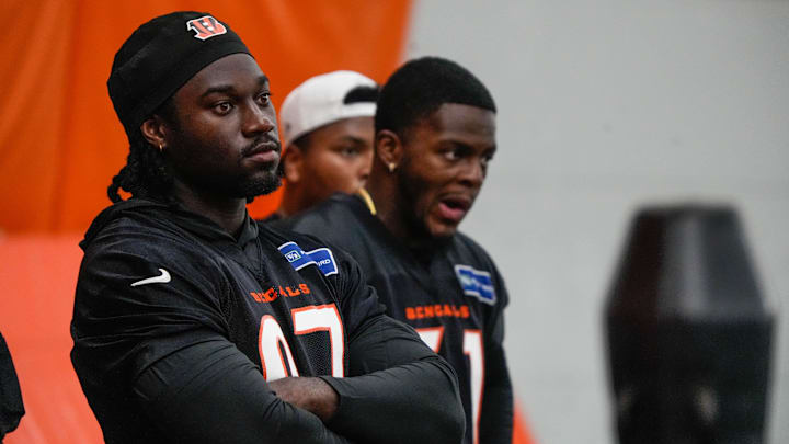 The Cincinnati Bengals practice in the off season on Tuesday May 20, 2025. Bengals 2025 draft pick Shemar Stewart (97).
