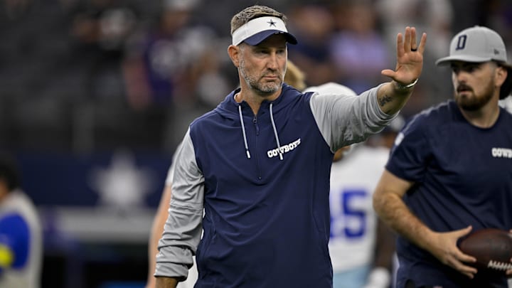 Dallas Cowboys head coach Brian Schottenheimer looks on before the game against the Baltimore Ravens.