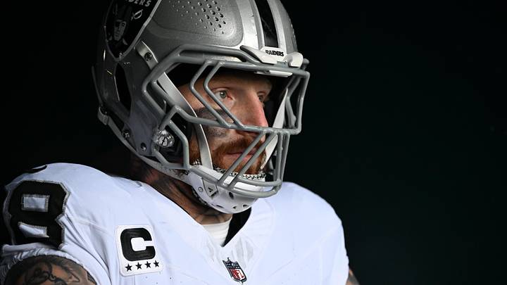 Las Vegas Raiders defensive end Maxx Crosby in the tunnel against the Philadelphia Eagles at Lincoln Financial Field.