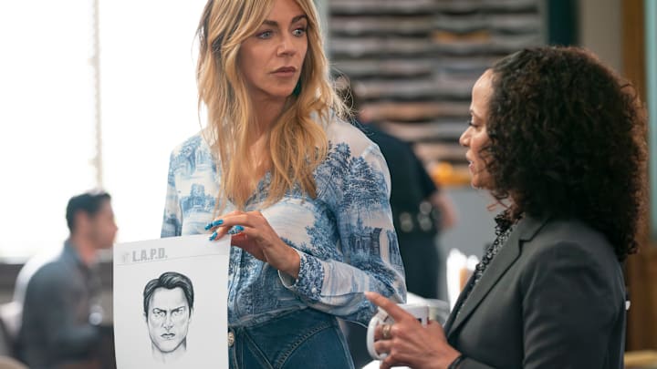 HIGH POTENTIAL - “Pawns” - While working tirelessly to shield her family from the Game Maker’s threats, another crime drags Morgan back into his game and the LAPD must decide whether to trust her instincts before the next move turns fatal. TUESDAY, SEPT. 16 (10:00-11:00 p.m. EDT) on ABC. (Disney/Jessica Perez) 
KAITLIN OLSON, JUDY REYES