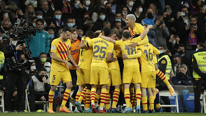 Barça feiert den Sieg im Santiago Bernabeu