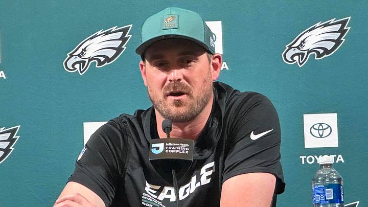 Sean Mannion meets with reporters on May 21, 2026. Sean Mannion meets with reporters on May 21, 2026.