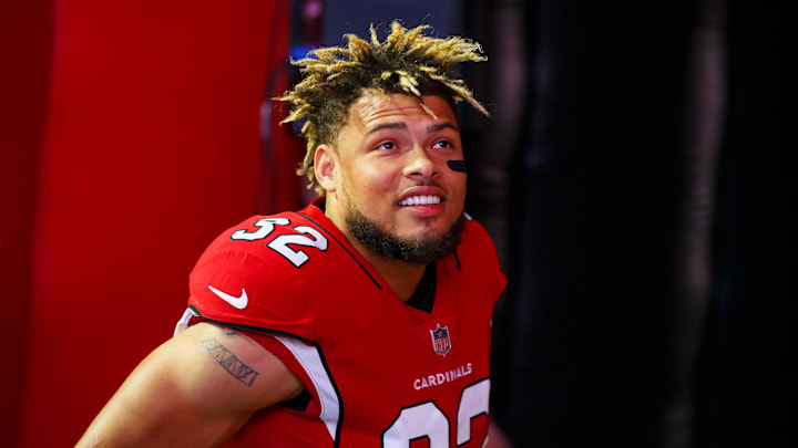 Dec 10, 2017; Glendale, AZ, USA; Arizona Cardinals safety Tyrann Mathieu (32) against the Tennessee Titans at University of Phoenix Stadium. Mandatory Credit: Mark J. Rebilas-Imagn Images Dec 10, 2017; Glendale, AZ, USA; Arizona Cardinals safety Tyrann Mathieu (32) against the Tennessee Titans at University of Phoenix Stadium. Mandatory Credit: Mark J. Rebilas-Imagn Images