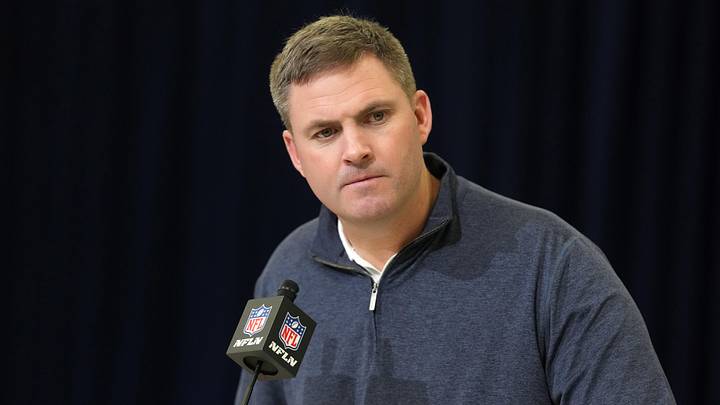 Feb 24, 2026; Indianapolis, IN, USA; Cincinnati Bengals coach Zac Taylor speaks at the NFL Scouting Combine at the Indiana Convention Center. Mandatory Credit: Kirby Lee-Imagn Images