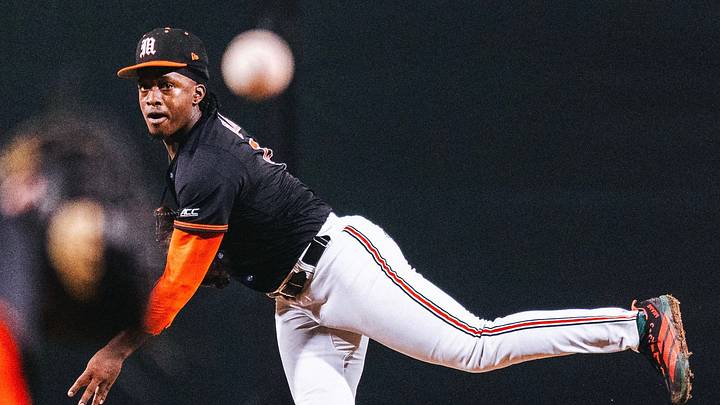 Miami starting pitcher Rob Evans against Florida