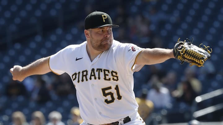Sep 14, 2023; Pittsburgh, Pennsylvania, USA; Pittsburgh Pirates relief pitcher David Bednar (51)