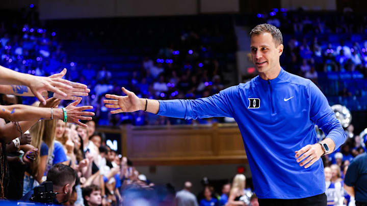 Duke basketball head coach Jon Scheyer Duke basketball head coach Jon Scheyer