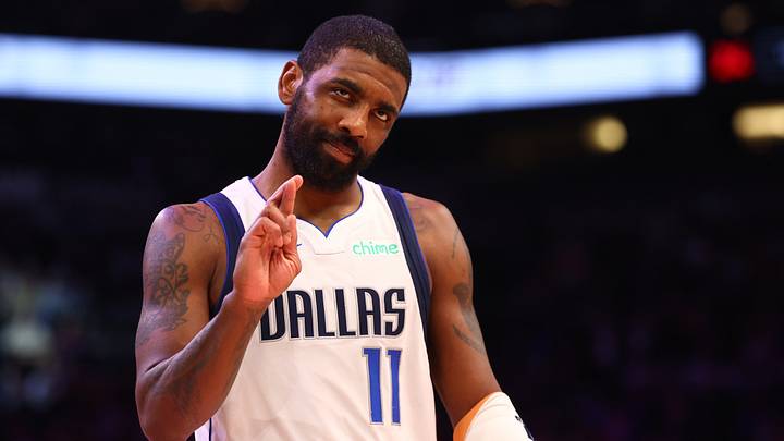 Dallas Mavericks guard Kyrie Irving (11) reacts (Mandatory Credit: Mark J. Rebilas-Imagn Images)