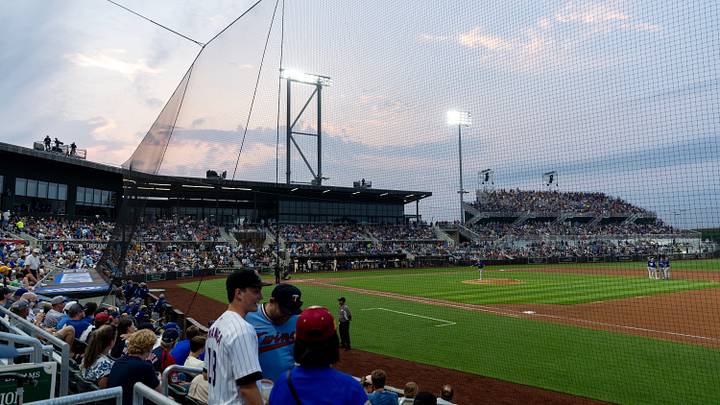 Fans fill the stadium for a minor league baseball game between the Iowa Cubs and the St. Paul Saints Aug. 11, 2026 at the Field of Dreams in Dyersville, Iowa. Fans fill the stadium for a minor league baseball game between the Iowa Cubs and the St. Paul Saints Aug. 11, 2026 at the Field of Dreams in Dyersville, Iowa.