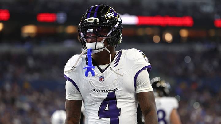Sep 13, 2026; Indianapolis, Indiana, USA; Baltimore Ravens wide receiver Zay Flowers (4) celebrates after he scores a touchdown against the Indianapolis Colts at Lucas Oil Stadium. Mandatory Credit: Trevor Ruszkowski-Imagn Images Sep 13, 2026; Indianapolis, Indiana, USA; Baltimore Ravens wide receiver Zay Flowers (4) celebrates after he scores a touchdown against the Indianapolis Colts at Lucas Oil Stadium. Mandatory Credit: Trevor Ruszkowski-Imagn Images
