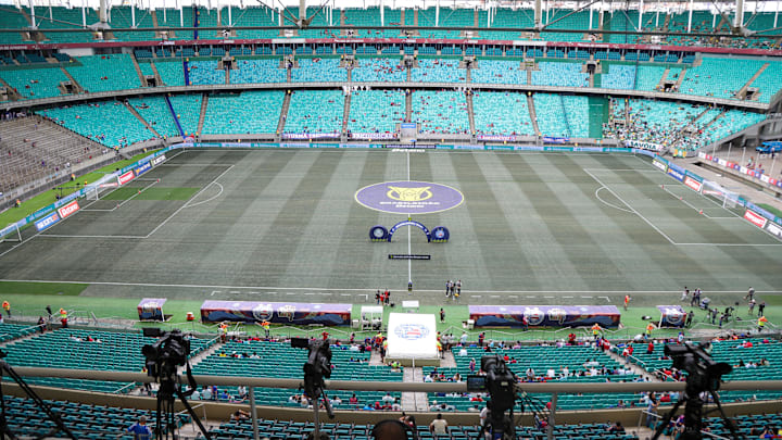 Gramado da Fonte Nova movimentou os bastidores após Bahia 1 x 0 Palmeiras Gramado da Fonte Nova movimentou os bastidores após Bahia 1 x 0 Palmeiras