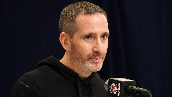 Feb 25, 2025; Indianapolis, IN, USA; Philadelphia Eagles general manager Howie Roseman speaks during the NFL Scouting Combine at the Indiana Convention Center. Mandatory Credit: Kirby Lee-Imagn Images Feb 25, 2025; Indianapolis, IN, USA; Philadelphia Eagles general manager Howie Roseman speaks during the NFL Scouting Combine at the Indiana Convention Center. Mandatory Credit: Kirby Lee-Imagn Images
