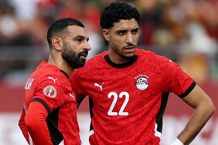 Mohamed Salah (left) and Omar Marmoush.