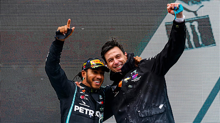 Lewis Hamilton and Toto Wolff