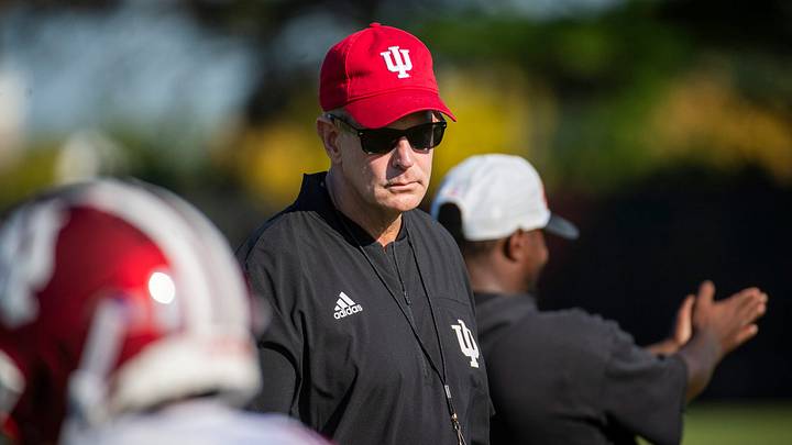 Indiana University Head Coach Curt Cignetti during fall practice at the Mellencamp Pavilion at Indiana University on Thursday, Aug. 8, 2024. Indiana University Head Coach Curt Cignetti during fall practice at the Mellencamp Pavilion at Indiana University on Thursday, Aug. 8, 2024.