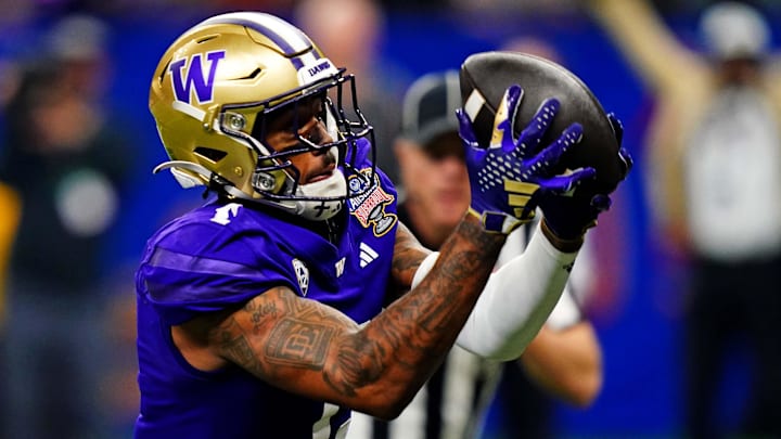 Jan 1, 2024; New Orleans, LA, USA; Washington Huskies wide receiver Ja'Lynn Polk (2) catches