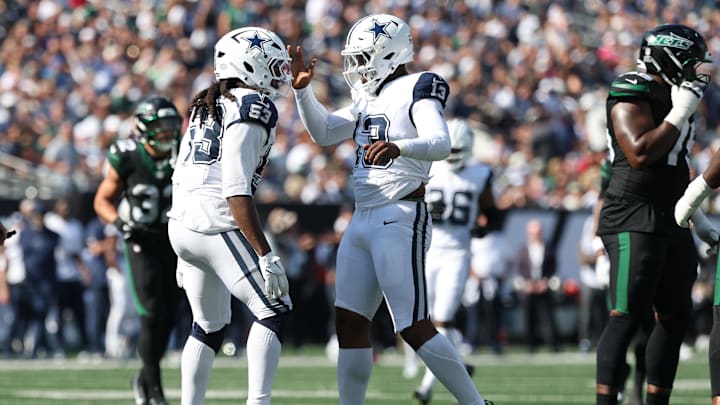 Dallas Cowboys defensive end James Houston and defensive end Dante Fowler Jr. Dallas Cowboys defensive end James Houston and defensive end Dante Fowler Jr.