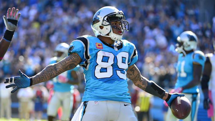 Former Carolina Panthers and Utah Utes wide receiver Steve Smith (89).