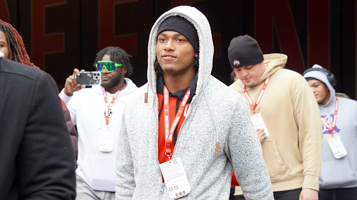 Tyler Atkinson visits OSU the day of the Ohio State Buckeyes' 38-15 win over the Indiana Hoosiers in an NCAA football game at Ohio Stadium in Columbus on Saturday, Nov. 23, 2024. Tyler Atkinson visits OSU the day of the Ohio State Buckeyes' 38-15 win over the Indiana Hoosiers in an NCAA football game at Ohio Stadium in Columbus on Saturday, Nov. 23, 2024.