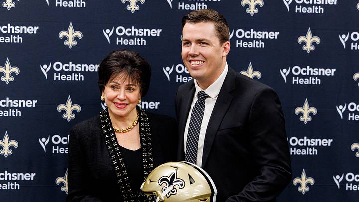 New Orleans Saints owner Gayle Benson, head coach Kellen Moore New Orleans Saints owner Gayle Benson, head coach Kellen Moore