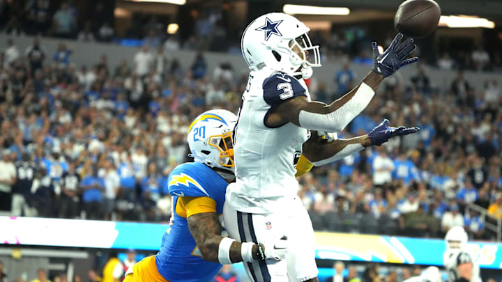 Oct 16, 2023; Inglewood, California, USA; Dallas Cowboys wide receiver Brandin Cooks (3) catches a