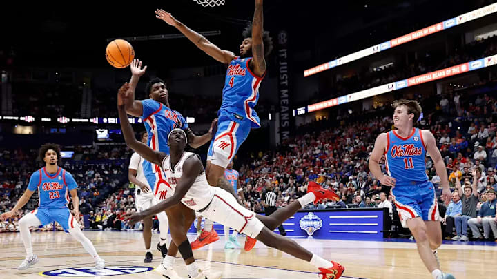 Alabama Alabama forward Taylor Bol Bowen (7) in action against Ole Miss at Bridgestone Arena in Nashville, TN on Friday, Mar 13, 2026.