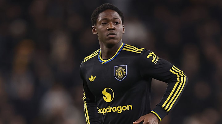 Kobbie Mainoo has not started in the Premier League this season.