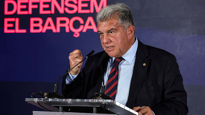 Joan Laporta is campaigning for re-election after leaving office on Feb. 9 as per the formal process.