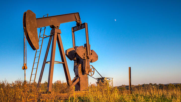 Oil fields like the one above were at the center of the Teapot Dome Scandal in the 1920s.