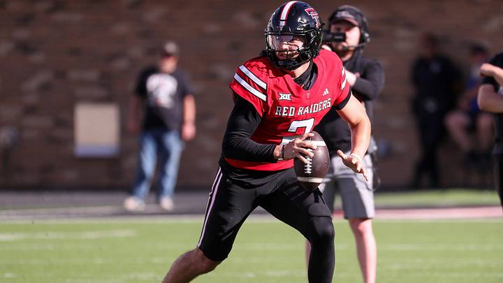 Texas Tech's Brendan Sorsby runs with the ball during the spring football game, Friday, April 17, 2026, at Jones AT&T Stadium. Texas Tech's Brendan Sorsby runs with the ball during the spring football game, Friday, April 17, 2026, at Jones AT&T Stadium.