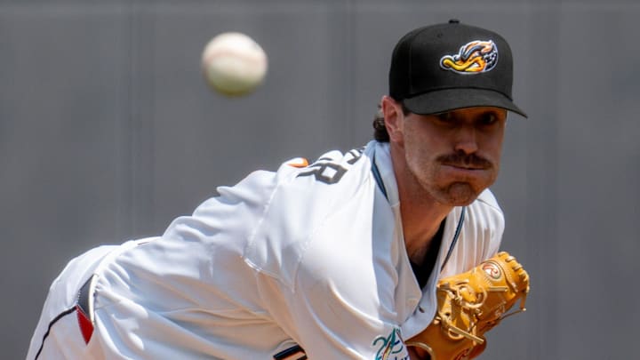 Guardians starting pitcher Shane Bieber makes a rehab start for the Akron RubberDucks on July 29, 2025, at Canal Park.