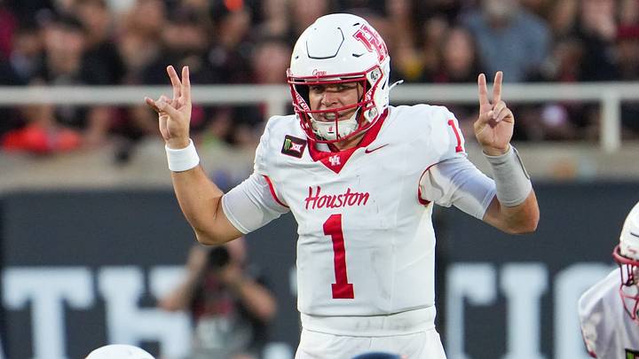 Conner Weigman and Houston are underdogs at Kansas State. Conner Weigman and Houston are underdogs at Kansas State.