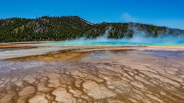 Midway Geyser Basin in Yellowstone National Park, Wyoming.