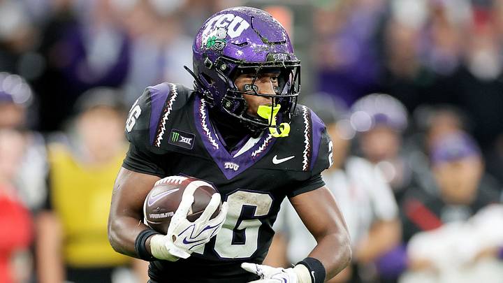 Aug 29, 2026; Dublin, Co. Dublin, IRL; TCU Horned Frogs running back Jeremy Payne (26) carries the ball against the North Carolina Tar Heels in the second half at Aviva Stadium. Mandatory Credit: Laszlo Geczo-Imagn Images Aug 29, 2026; Dublin, Co. Dublin, IRL; TCU Horned Frogs running back Jeremy Payne (26) carries the ball against the North Carolina Tar Heels in the second half at Aviva Stadium. Mandatory Credit: Laszlo Geczo-Imagn Images