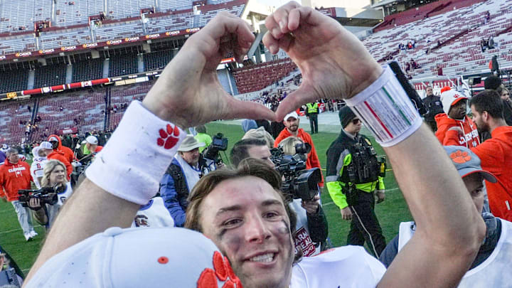 Clemson quarterback Cade Klubnik will play one final game in the uniform in the Pinstripe Bowl against Penn State. Clemson quarterback Cade Klubnik will play one final game in the uniform in the Pinstripe Bowl against Penn State.