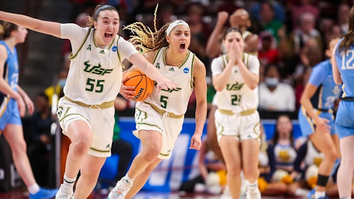 Carla Brito (55)  had a solid game for USF in Saturday's conference win over Temple