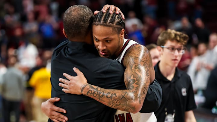 South Carolina basketball coach Lamont Paris and point guard Ta'Lon Cooper