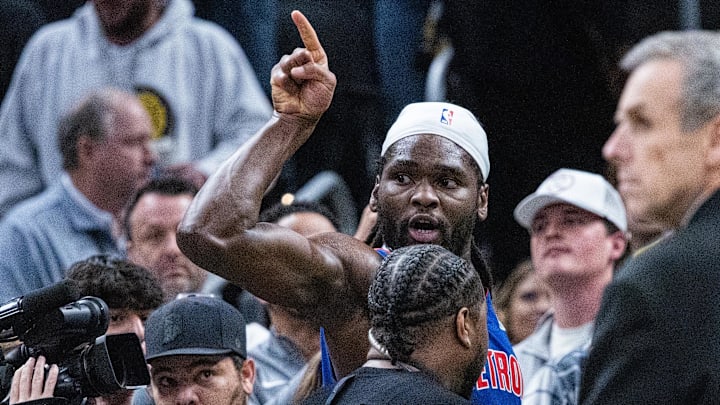 Pistons center Isaiah Stewart was ejected from the game for a flagrant foul on Pacers center Thomas Bryant on Wednesday night. Pistons center Isaiah Stewart was ejected from the game for a flagrant foul on Pacers center Thomas Bryant on Wednesday night.