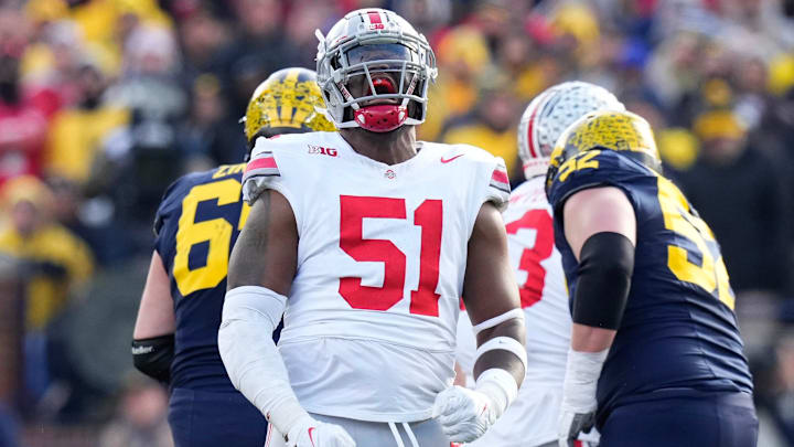 Nov 25, 2023; Ann Arbor, Michigan, USA; Ohio State Buckeyes defensive tackle Michael Hall Jr. (51)