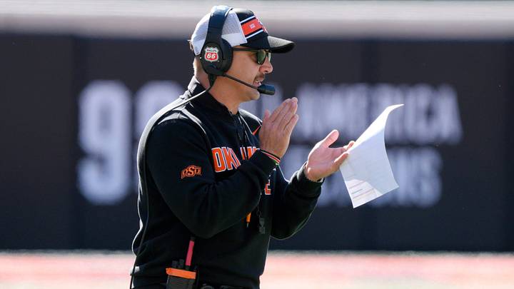 Oklahoma State football coach Eric Morris.